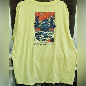 Men’s Vineyard Vines Yellow Roadtrip Graphic Yellow T-Shirt XXL